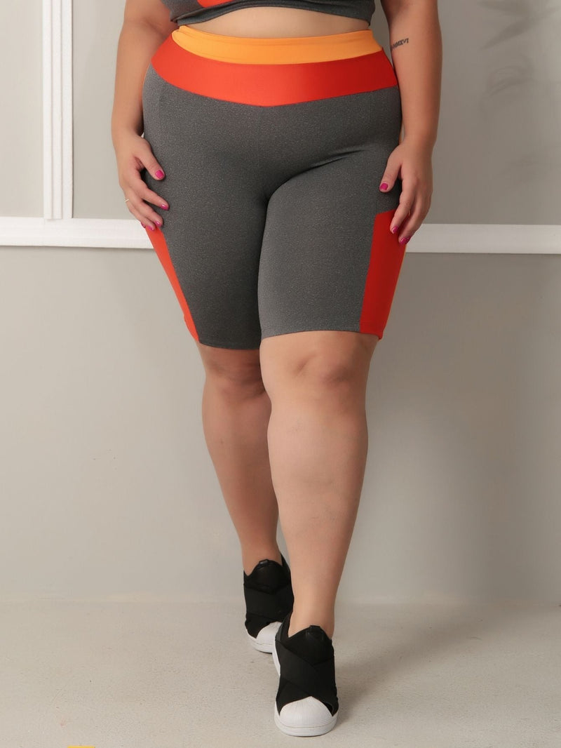 Bermuda Fitness Detalhe Em Trilobal Plus Size