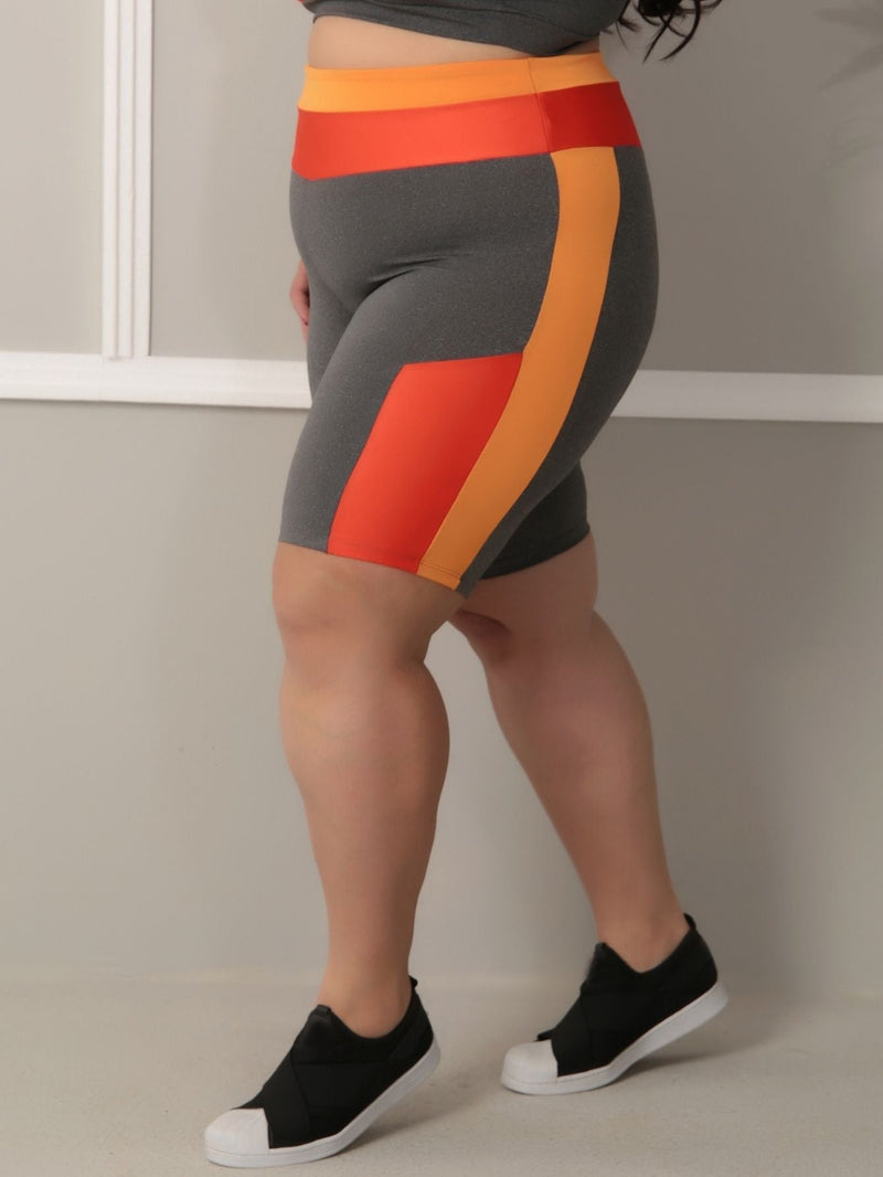 Bermuda Fitness Detalhe Em Trilobal Plus Size