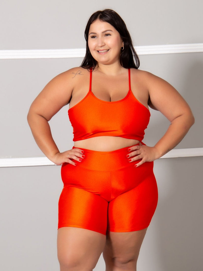 Conjunto Fitness (Bermuda + Top S/Bojo) Plus Size