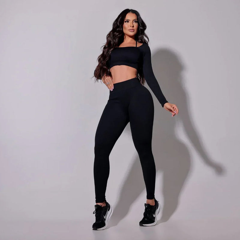 Conjunto de Roupas Fitness Lizza - Estilo e Conforto para Sua Atividade Física