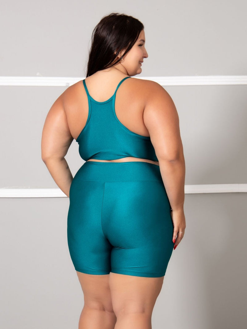 Conjunto Fitness (Bermuda + Top S/Bojo) Plus Size