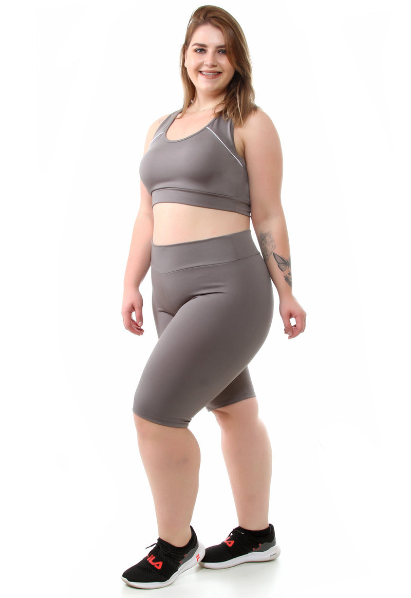 Kit 4 Conjunto Bermuda + Top  Plus Size