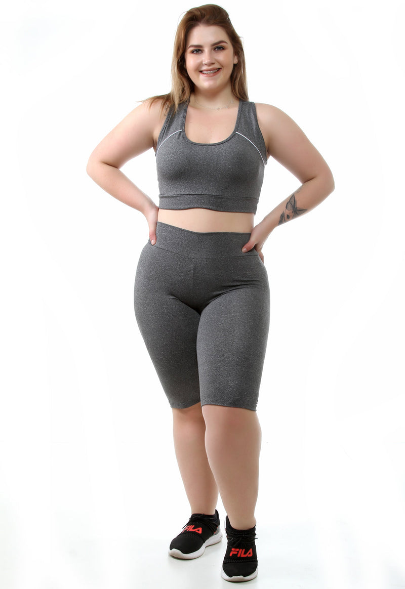 Kit 4 Conjunto Bermuda + Top  Plus Size