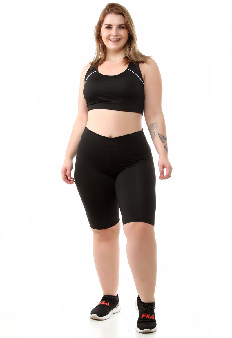 Kit 4 Conjunto Bermuda + Top  Plus Size