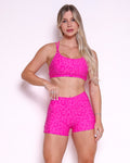 Conjunto Fitness Abbry com Estampa de Onça Deslumbrante