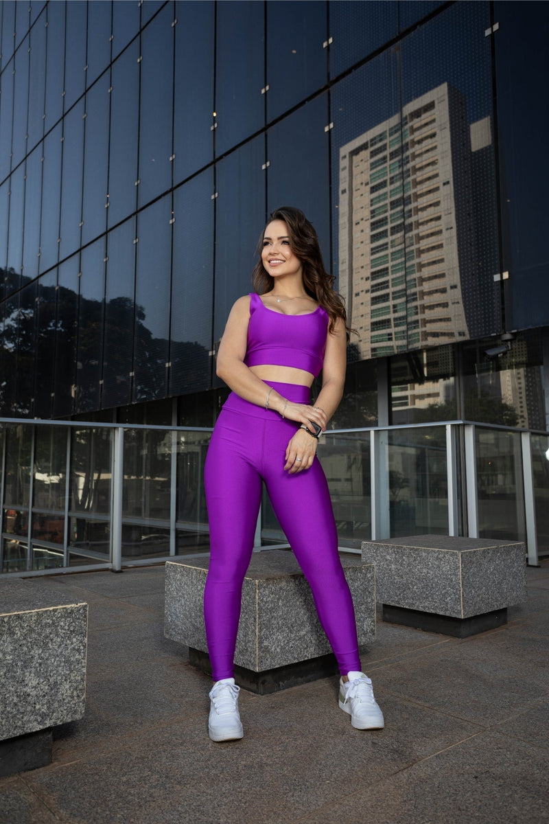 Radiant Glow Purple Legging Set