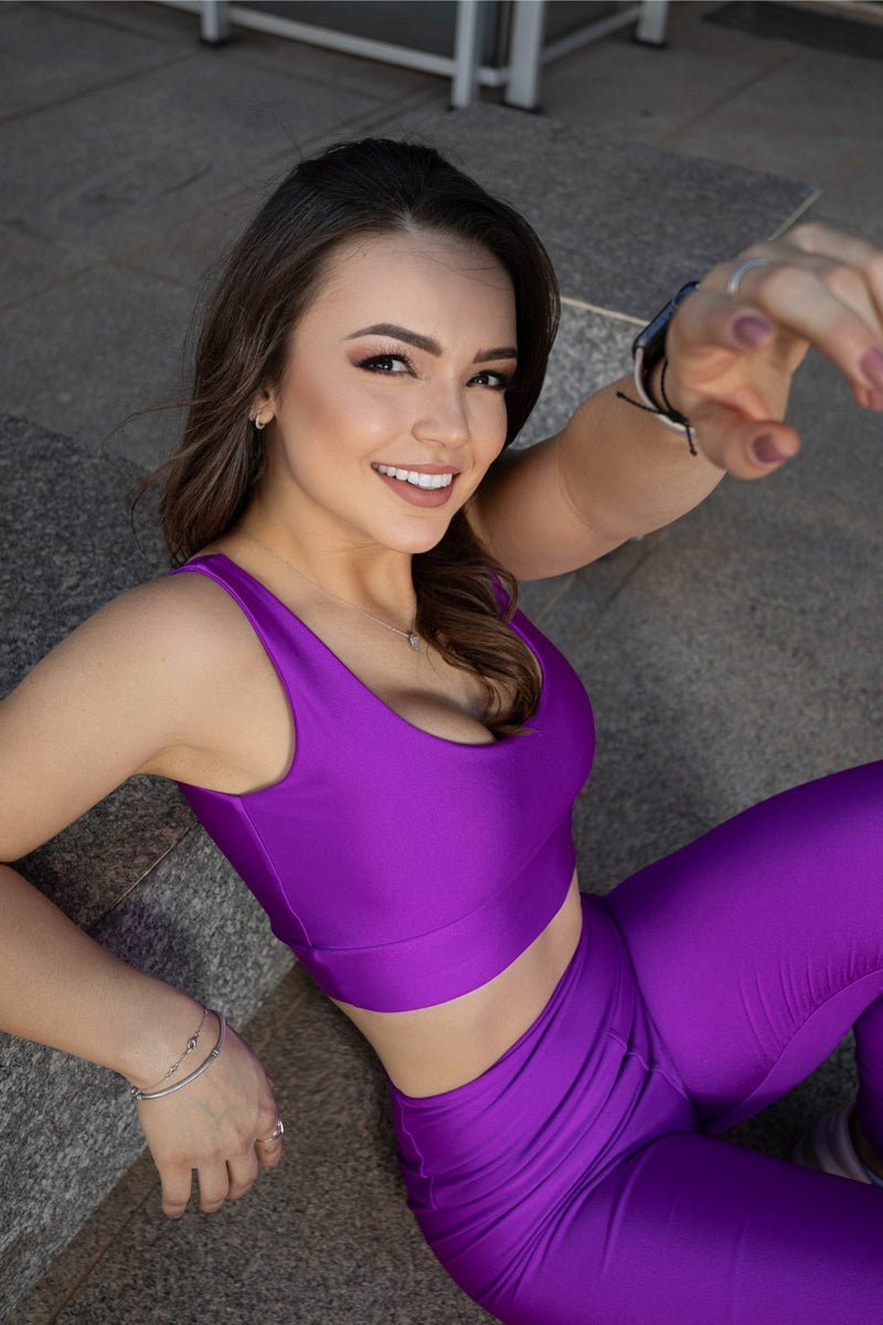 Radiant Glow Purple Legging Set